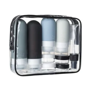 Lot de 16 flacons de voyage anti-fuite en silicone, certifiés TSA