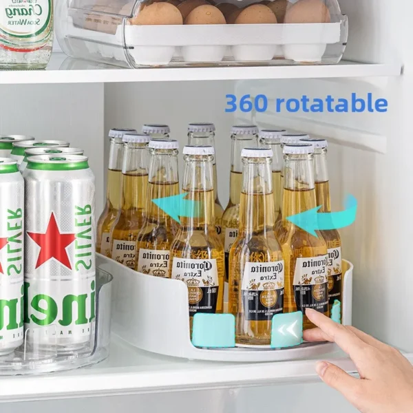 Boîte de rangement réfrigérateur rotative 360°