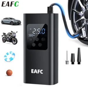Compresseur d'air portable sans fil 150 PSI, arrêt automatique et lampe LED