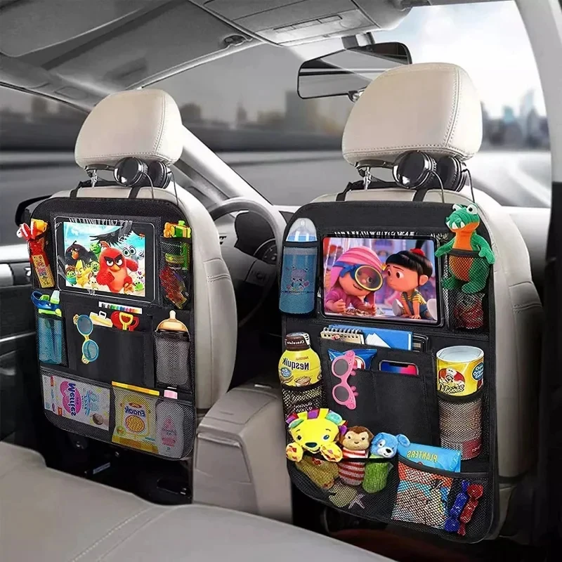Organisateur de dossier de siège auto multi-poches, avec support tablette
